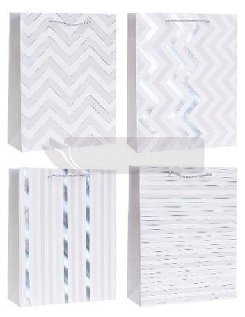 Torebka ozdobna 31x42x12cm hot-stamp mix ROZETTE