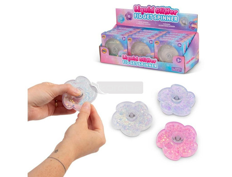 Fidget Spinner z Płynnym Brokatem