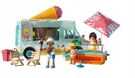 PLAYMOBIL MY LIFE 71904 Furgonetka z lodami i sklepikiem su, zestaw +4 lata