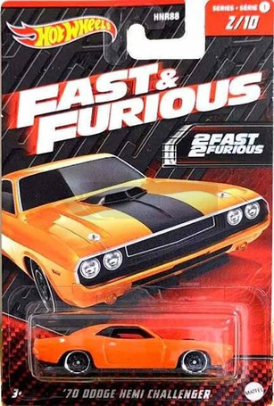 HOT WHEELS FAST & FURIOUS 70 Dodge Hemi Challenger HNR92