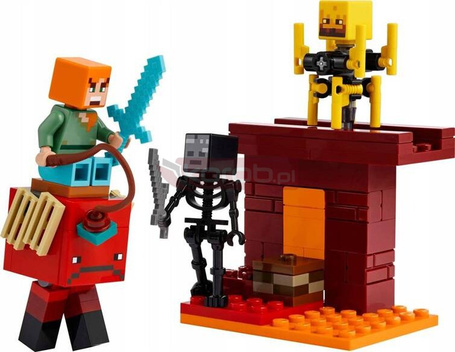 LEGO MINECRAFT 21266 Bitwa na moście Netheru, zestaw klocków dla dzieci +6