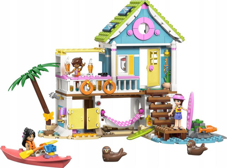 KLOCKI LEGO FRIENDS 42699 Domek na plaży z fokami, zestaw dla dzieci +7