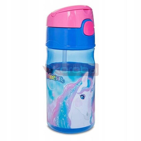 COLORINO BIDON JEDNOROŻEC bidon 300 ml Z RURKĄ DO PICIA dla dziewczyny Z01659
