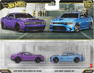 HOT WHEELS PREMIUM CULTURE CAR 2-pack 2018 Dodge Challenger SRT Demon/ 2015 JHW47