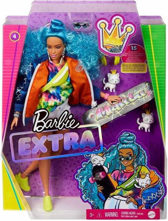 Lalka Barbie EXTRA Modaz 2 kotkami GRN30