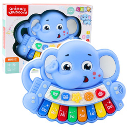 Pianinko interaktywne słonik niebieskie