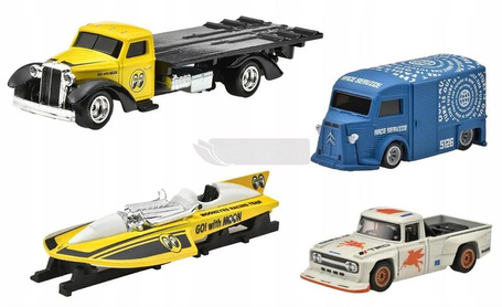 HOT WHEELS PREMIUM DIORAMA zestaw 4 autek HRT51