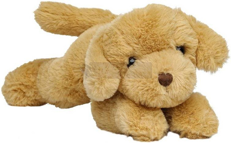 Labrador kremowy leżący 28 cm