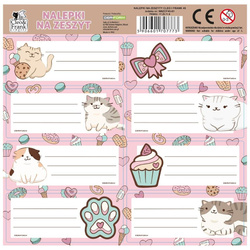 Nalepki na zeszyty Cleo i Frank 45 Kot (25szt)