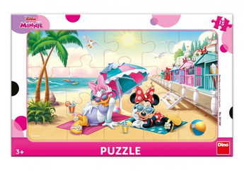 Puzzle 15 ramkowe Myszka Minnie Na plaży