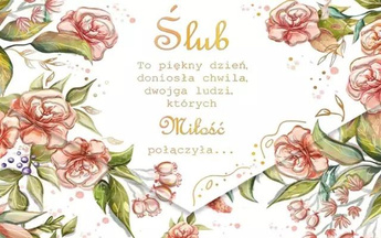 Karnet koperta A5 Ślub Koty