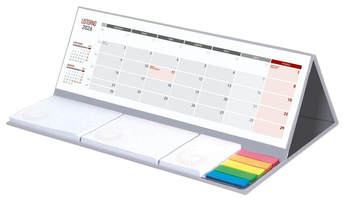 Kalendarz 2026 z notesem szary