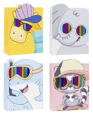Torebka ozdobna 26x32x10cm hot-stamp mix ROZETTE