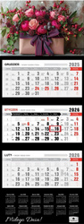 Kalendarz 2026 trójdzielny premium flower box