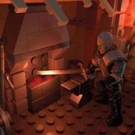 MEGA CONSTRUX KLOCKI ZESTAW WIEDŹMIN GERALT 1170el HDL28