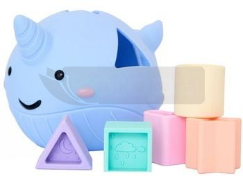Sorter kształtów morski narwal silikonowy wieloryb