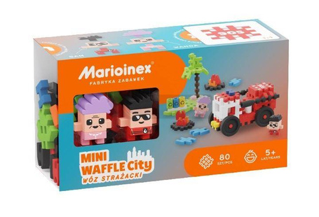 Klocki Mini Waffle 80 elementów Straż pożarna