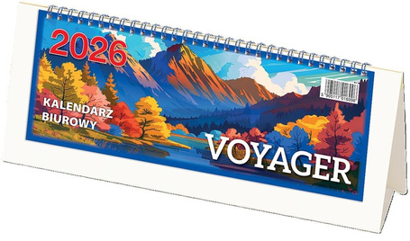 Kalendarz 2026 biurowy Voyager - biały
