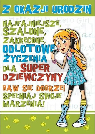 Karnet Young B6 + koperta wzór nr 004 Urodziny