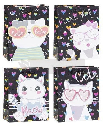 Torebka dziecięce hot-stamp 26x32x10cm mix ROZETTE
