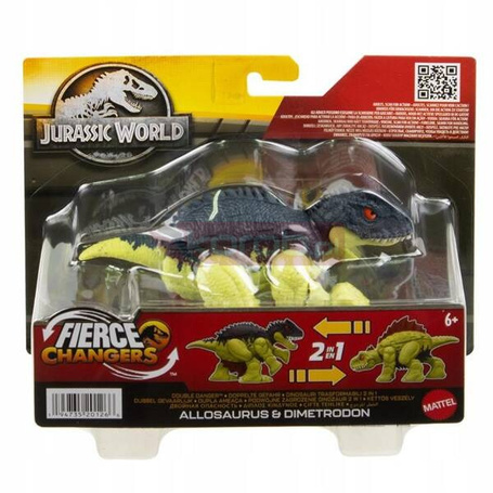 JURASSIC WORLD FIERCE CHANGERS DINOZAUR 2w1 Dimetrodon /Allosaurus HVB20