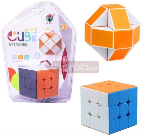 Kostka magiczna + wąż układanka logiczna