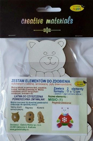 Zestaw elementów do zdobienia Misio BN 11x13cm