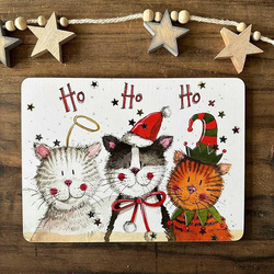 Podkładka pod talerz Świąteczne koty Ho ho ho!