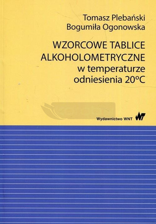 Wzorcowe tablice alkoholometryczne w temp. 20..