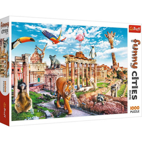 Puzzle 1000 elementów Funny Cities Dziki Rzym