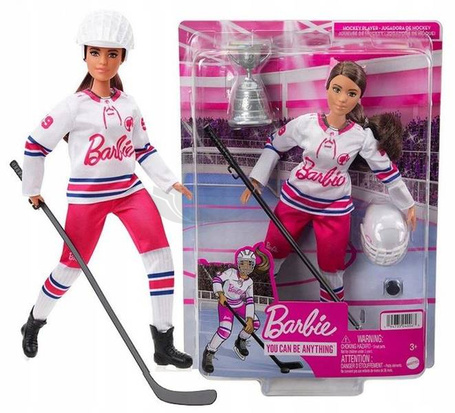 Lalka Barbie Hokeistka sporty zimowe HFG74