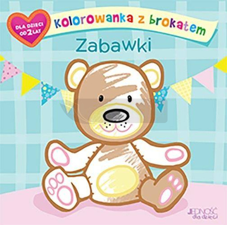 Kolorowanka z brokatem. Zabawki