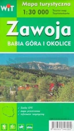 Mapa turystyczna -Zawoja, Babia Góra i okolice WIT