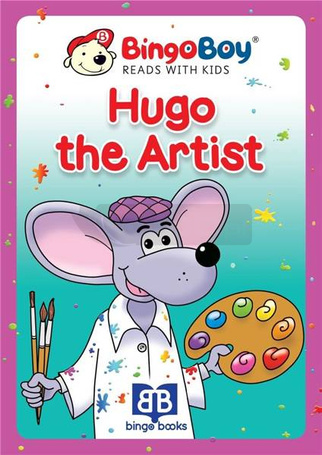 Bingo Boy reads with Kids. Hugo the Artist