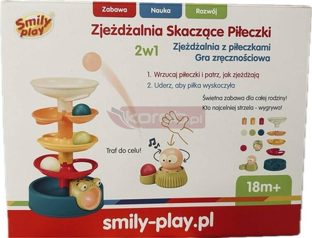 Zjeżdżalnia skaczące piłeczki 2w1