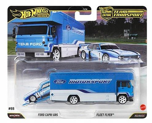 HOT WHEELS Premium Team Transport #88 Ford Capri GR5 + Fleet Flyer JHX89