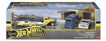 HOT WHEELS PREMIUM DIORAMA zestaw 4 autek HRT51