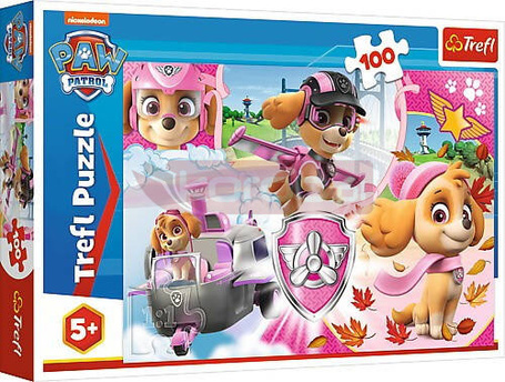Puzzle 100 elementów - Psi Patrol, Skye w akcji
