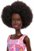 KLASYCZNA LALKA BARBIE brunetka w różowej sukience HGM58