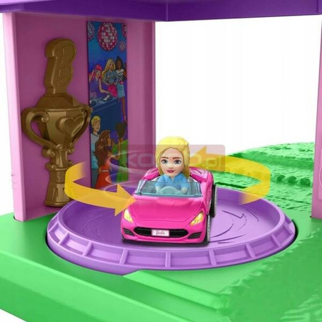 HOT WHEELS BARBIE ZESTAW Spiralny tor wyścigowy z samochodzikami Barbie JDD65