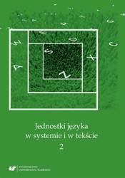 Jednostki języka w systemie i w tekście 2