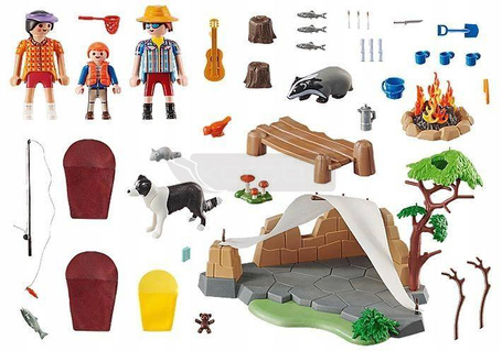 PLAYMOBIL FamilyFun 70743 Rodzina na kempingu
