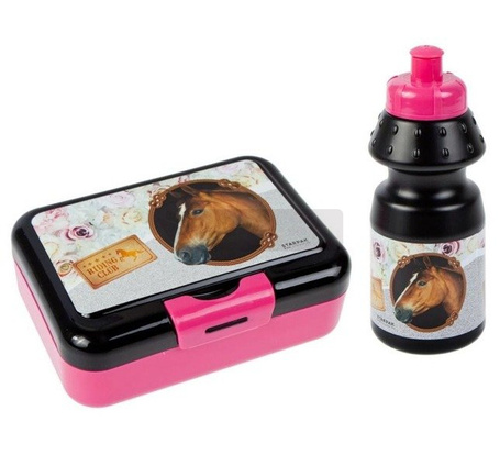 Bidon 350ml + pudełko śniadaniowe Horses
