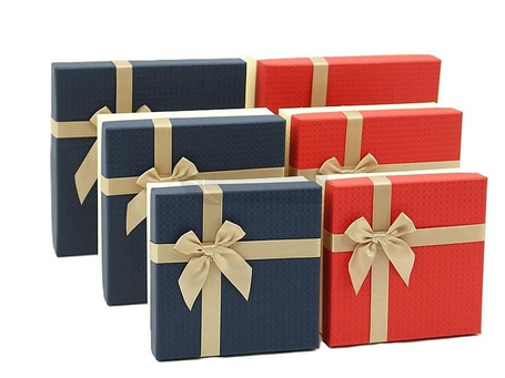 Zestaw 3 pudełek ozdobnych z kokardą MIX