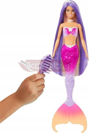LALKA BARBIE SYRENKA MALIBU Z DŁUGIMI WŁOSAMI zmieniająca kolor HRP97