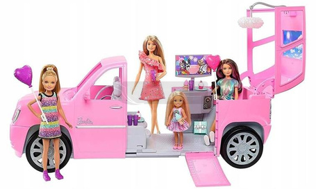 Lalka Barbie limuzyna i 4 lalki GFF58