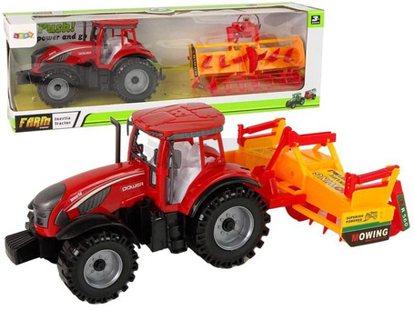Traktor z kultywatorem na napęd