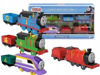 TOMEK PRZYJACIELE lokomotywa METAL ZESTAW 4 SZT KOLEJOWI PRZYJACIELE HGX62