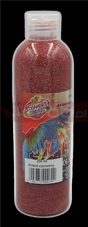 Farba dekoracyjna brokatowa czerwona 250ml