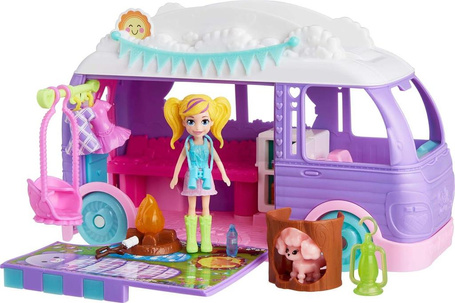 LALKA POLLY POCKET GALMPINGOWY VAN KAMPER zestaw do zabawy +4 lata JCC32